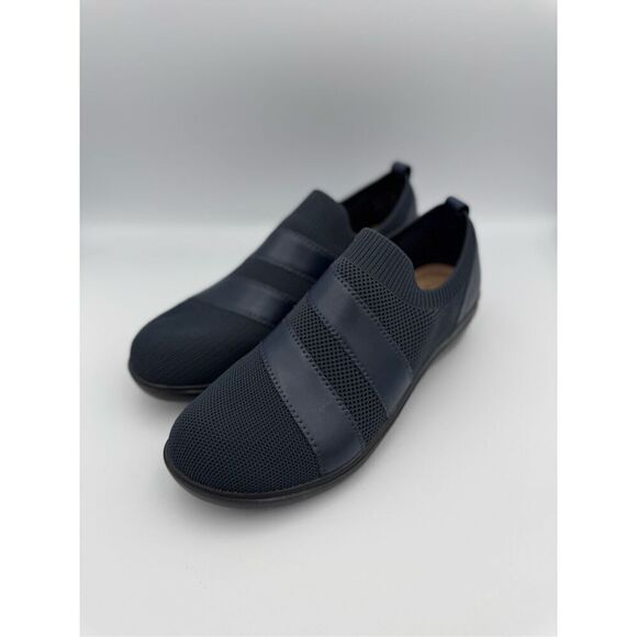 Clarks Collection Womens Navy Blue Sashlyn Edge Slip On Shoes Size 9 - Picture 3 of 8